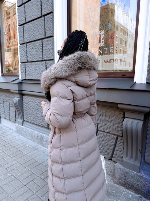 Long coat "CLIMATE ZONE" FC7529 - cappuccino